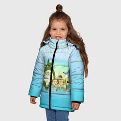 Куртка зимняя для девочки Мой сосед Тоторо, цвет: 3D-светло-серый — фото 2