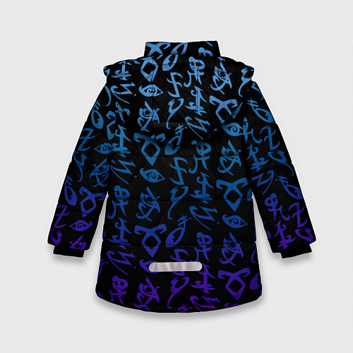 Зимняя куртка для девочки Blue Runes / 3D-Черный – фото 2