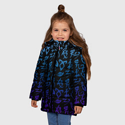 Куртка зимняя для девочки Blue Runes, цвет: 3D-черный — фото 2
