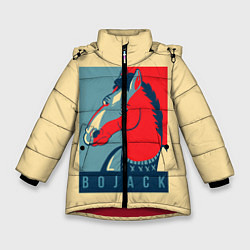 Куртка зимняя для девочки BoJack Obey, цвет: 3D-красный