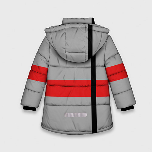 Зимняя куртка для девочки God of War: Grey Style / 3D-Черный – фото 2
