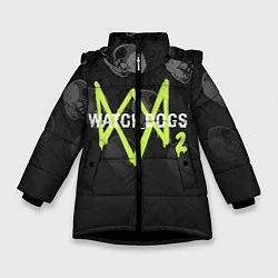 Зимняя куртка для девочки Watch Dogs 2: Skulls Pattern