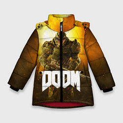 Куртка зимняя для девочки DOOM: Soldier, цвет: 3D-красный
