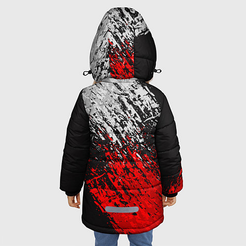 Зимняя куртка для девочки R6S: Red & White / 3D-Красный – фото 4
