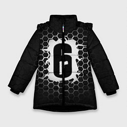 Куртка зимняя для девочки R6S: Carbon Symbon, цвет: 3D-черный