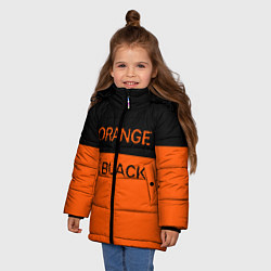 Куртка зимняя для девочки Orange Is the New Black, цвет: 3D-светло-серый — фото 2