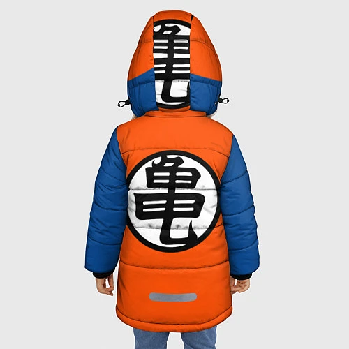 Зимняя куртка для девочки DBZ: Kame Senin Kanji Emblem / 3D-Красный – фото 4