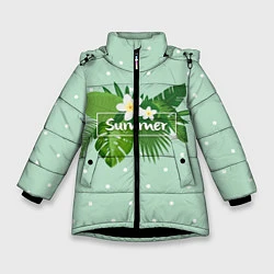 Куртка зимняя для девочки Fresh Summer, цвет: 3D-черный