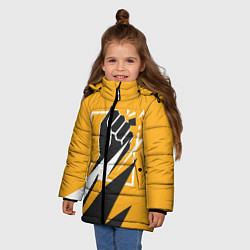 Куртка зимняя для девочки R6S: Finka, цвет: 3D-черный — фото 2