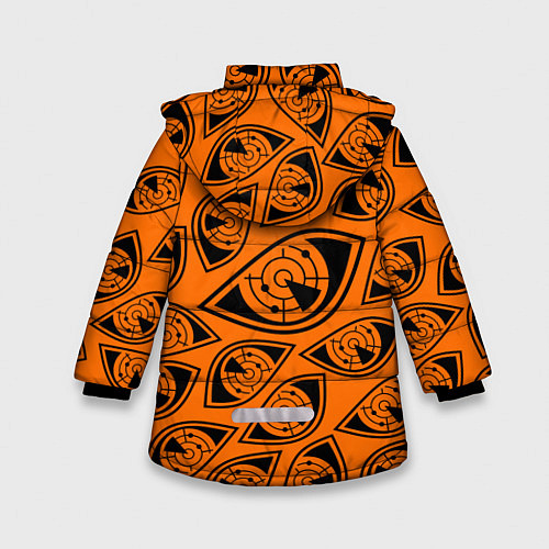 Зимняя куртка для девочки R6S: Orange Pulse Eyes / 3D-Черный – фото 2