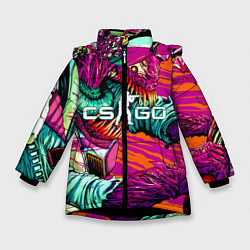 Куртка зимняя для девочки CS:GO Beast Weapon, цвет: 3D-черный
