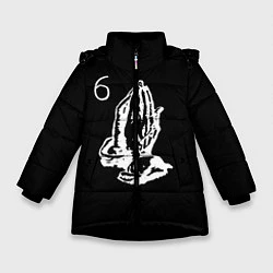 Куртка зимняя для девочки Drake 6IX, цвет: 3D-черный