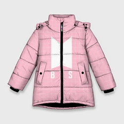Зимняя куртка для девочки BTS: Pink Grid