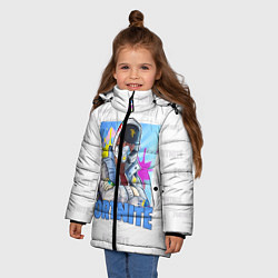 Куртка зимняя для девочки Fortnite Street Art, цвет: 3D-светло-серый — фото 2