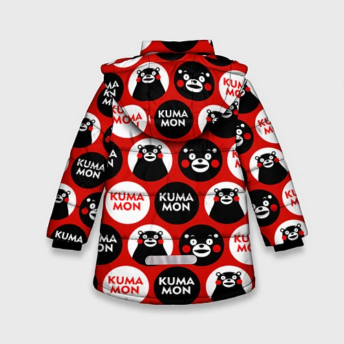 Зимняя куртка для девочки Kumamon Pattern / 3D-Черный – фото 2