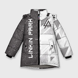 Куртка зимняя для девочки Linkin Park: Grey Form, цвет: 3D-светло-серый
