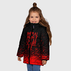 Куртка зимняя для девочки Normal People Scare Me, цвет: 3D-черный — фото 2