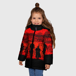 Куртка зимняя для девочки RDR 2: Sunset, цвет: 3D-черный — фото 2