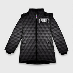 Куртка зимняя для девочки PUBG: Carbon Style, цвет: 3D-черный