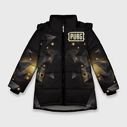 Куртка зимняя для девочки PUBG: Night Fireflies, цвет: 3D-светло-серый