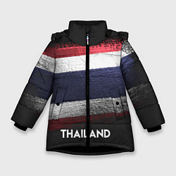 Куртка зимняя для девочки Thailand Style, цвет: 3D-черный