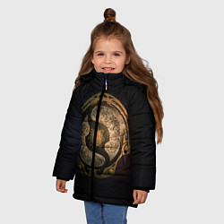 Куртка зимняя для девочки Bronze Aegis, цвет: 3D-светло-серый — фото 2