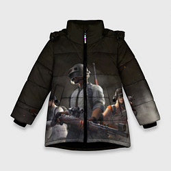Куртка зимняя для девочки PUBG Soldier, цвет: 3D-черный