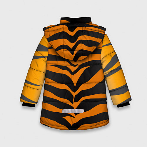 Зимняя куртка для девочки Шкура тигра / 3D-Черный – фото 2