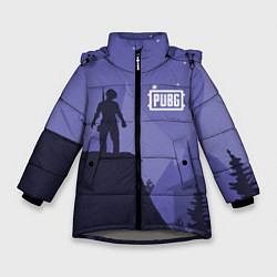 Куртка зимняя для девочки PUBG: Sleep Night, цвет: 3D-светло-серый