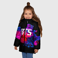 Куртка зимняя для девочки BTS: Colors Explode, цвет: 3D-светло-серый — фото 2