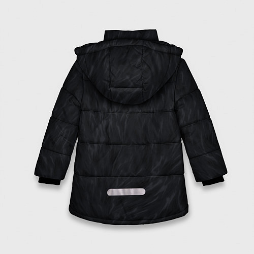 Зимняя куртка для девочки Лев с молнией / 3D-Черный – фото 2