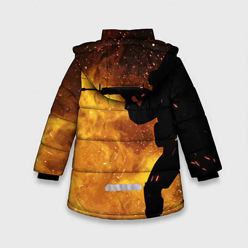 Зимняя куртка для девочки CS:GO Dark Fire / 3D-Черный – фото 2