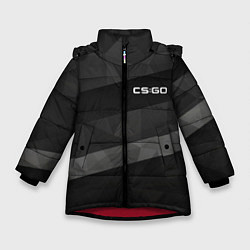 Куртка зимняя для девочки CS:GO Graphite, цвет: 3D-красный