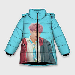 Куртка зимняя для девочки BTS Jungkook, цвет: 3D-черный