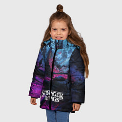 Куртка зимняя для девочки Stranger Things: Wild Wood, цвет: 3D-черный — фото 2
