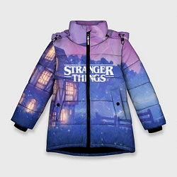 Куртка зимняя для девочки Stranger Things: Magic House, цвет: 3D-черный