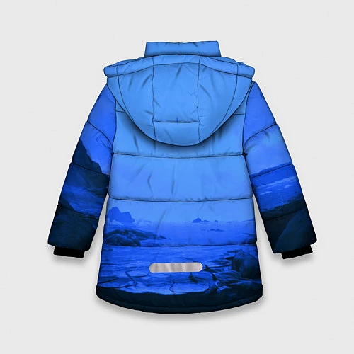 Зимняя куртка для девочки Death Stranding: Blue Heaven / 3D-Черный – фото 2
