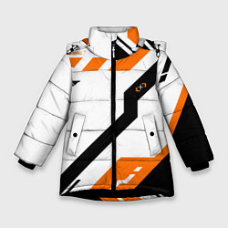 Куртка зимняя для девочки CS:GO Asiimov Light, цвет: 3D-черный