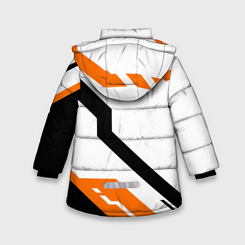 Зимняя куртка для девочки CS:GO Asiimov Light / 3D-Красный – фото 2