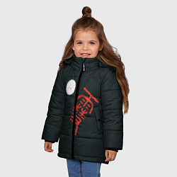 Куртка зимняя для девочки Бездомный Бог, цвет: 3D-светло-серый — фото 2