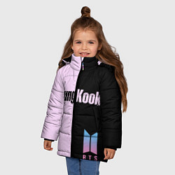 Куртка зимняя для девочки BTS Jung Kook, цвет: 3D-черный — фото 2