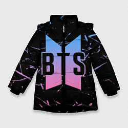 Куртка зимняя для девочки BTS: Love Yourself, цвет: 3D-черный