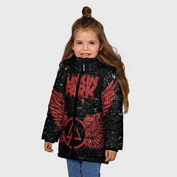 Куртка зимняя для девочки Linkin Park: Red Airs, цвет: 3D-черный — фото 2