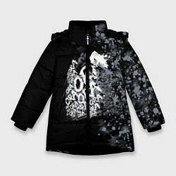 Куртка зимняя для девочки JoJo, цвет: 3D-черный