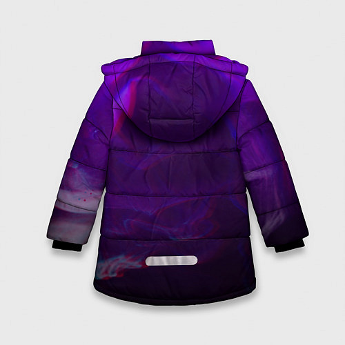 Зимняя куртка для девочки Marshmello: Violet Glitch / 3D-Черный – фото 2