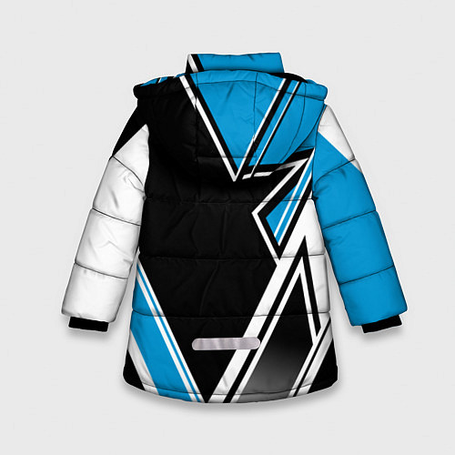 Зимняя куртка для девочки Hockey black blue white / 3D-Черный – фото 2