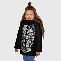 Куртка зимняя для девочки Diamond Skull, цвет: 3D-черный — фото 2