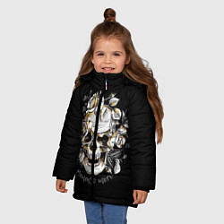 Куртка зимняя для девочки Memento Mori, цвет: 3D-черный — фото 2