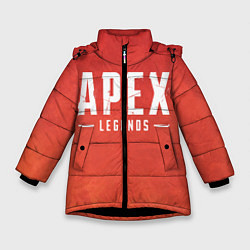 Куртка зимняя для девочки Apex Legends: Red Logo, цвет: 3D-черный