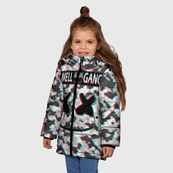 Куртка зимняя для девочки Mell x Gang, цвет: 3D-черный — фото 2